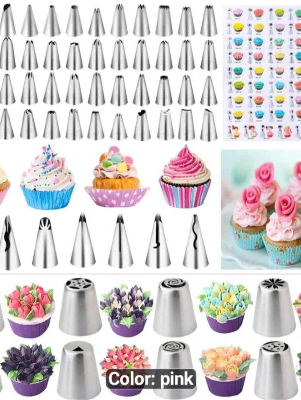 Pink Cake Decorating Set - Complete Baking Tools Kit